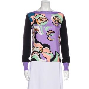 Emilio Pucci Multicolor Abstract Print Top